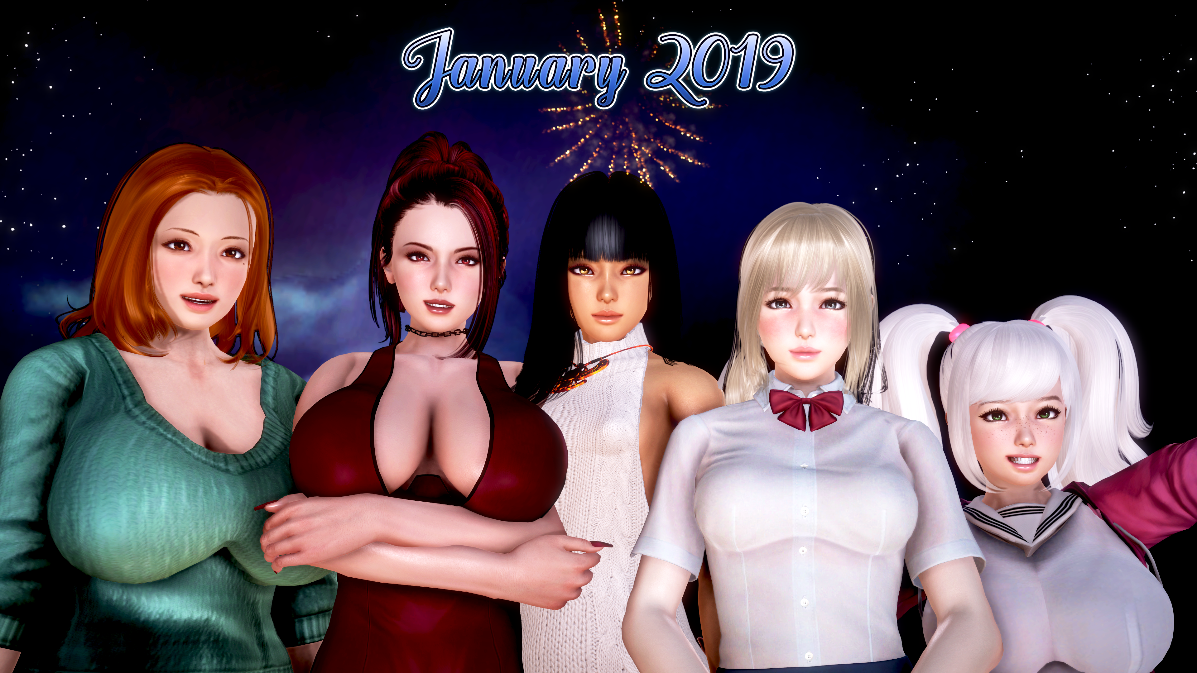 The girls of Mythic Manor would like to say Happy New Year! 