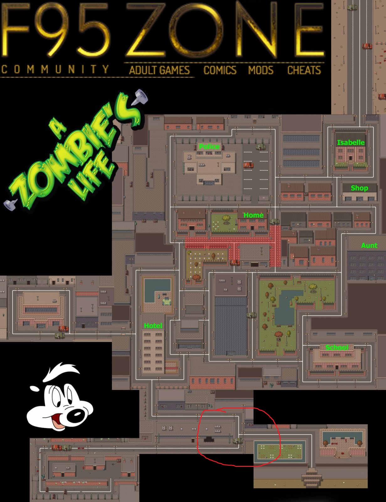A Zombies Life Map.