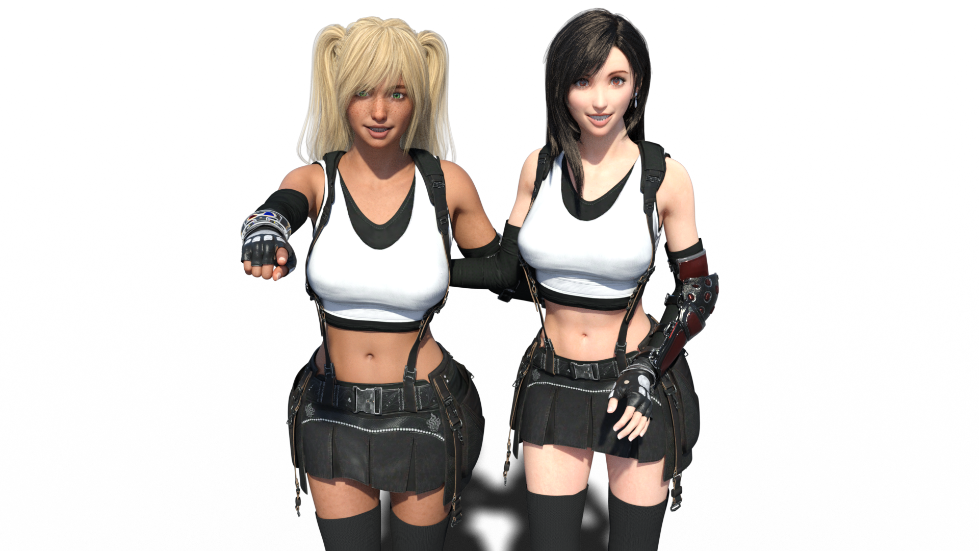 MC Cosplaying as Tifa with the real Tifa beside her. 