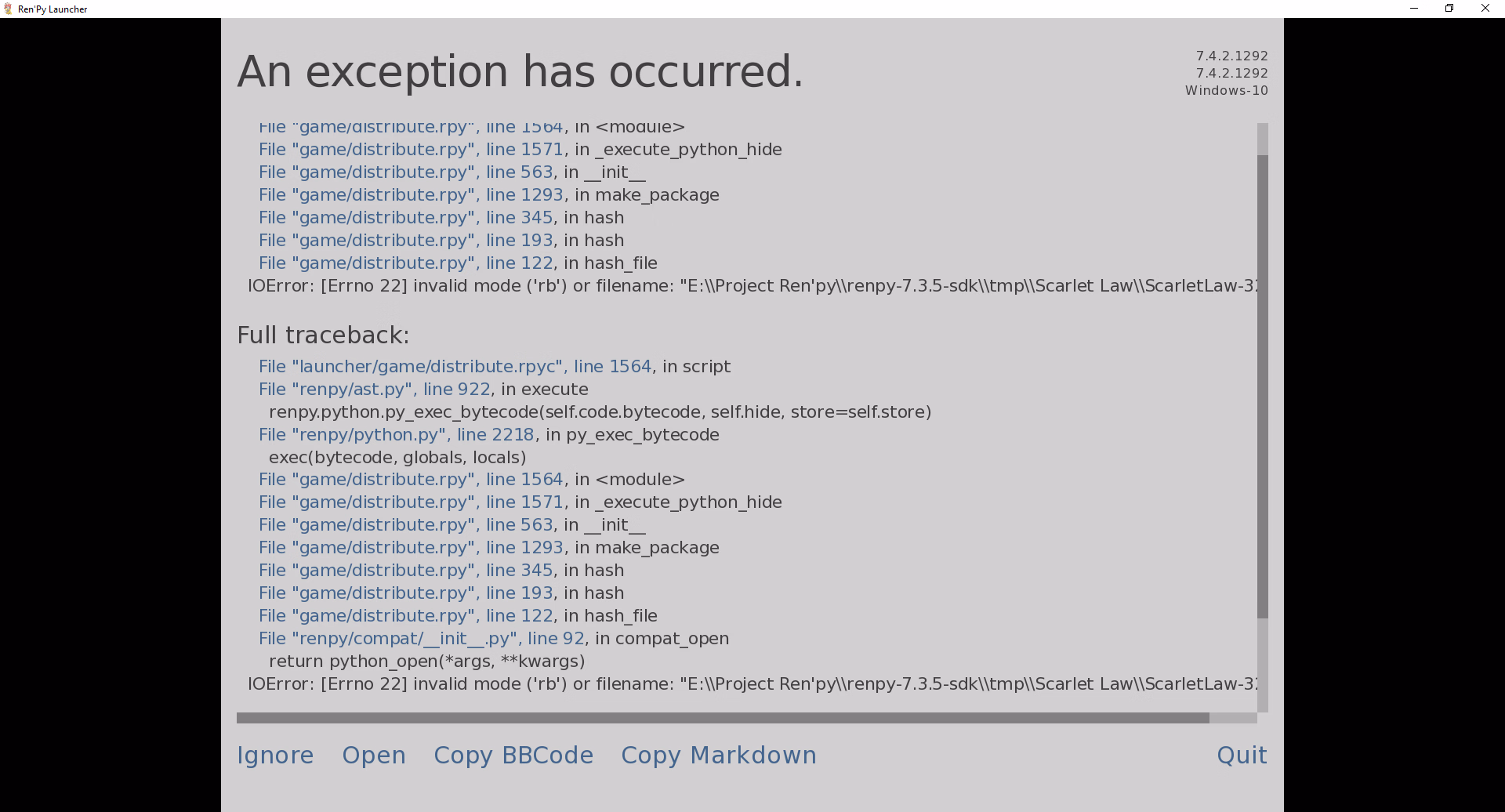 invalid mode ('rb') or filename