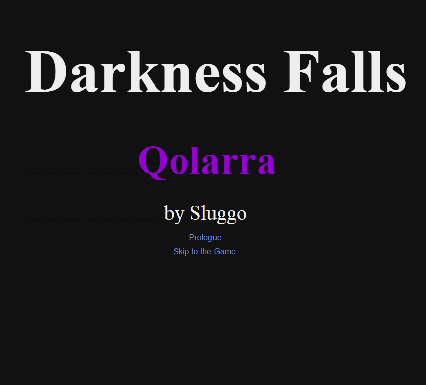 Darkness Falls: Qolarra