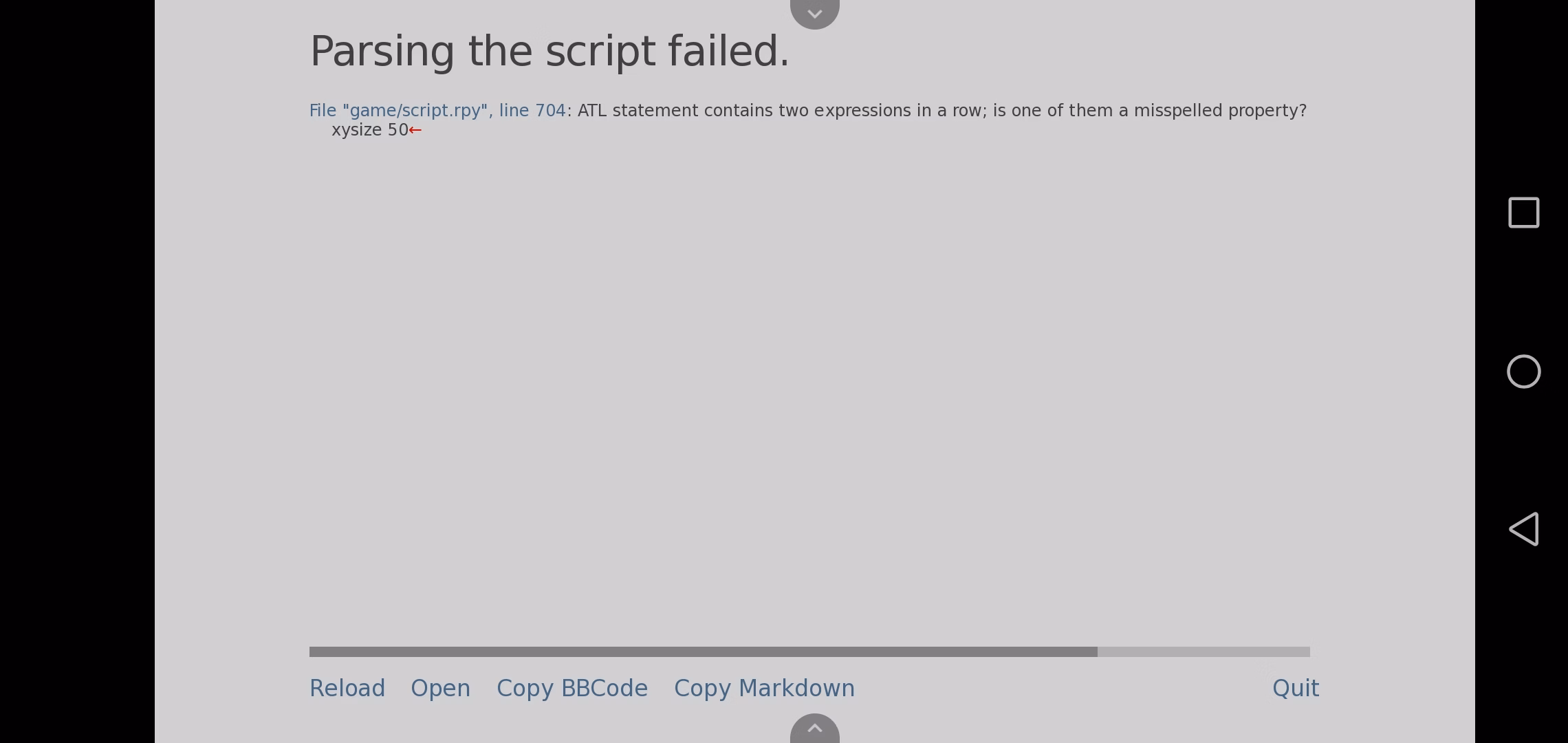 Failed to parse arguments. Failed to parse arguments