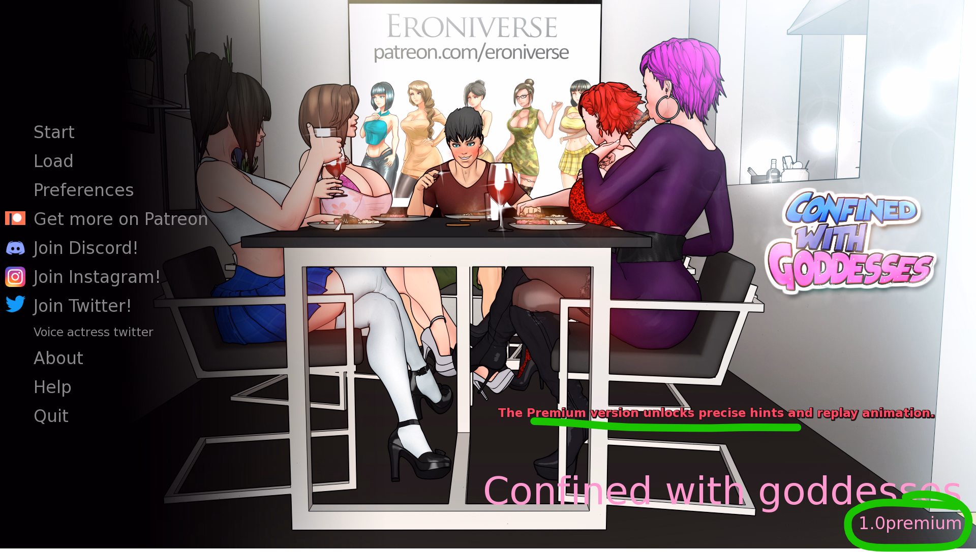 Confined with goddesses cheat