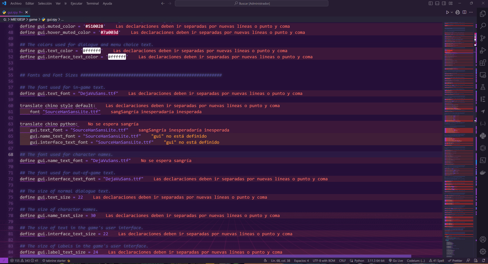 Ren'Py Renpy Game multi Language how to set different fonts? F95zone