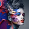 Hairdresser Wall Mural, Beautiful Woman Floral Wallpaper for Hair Salon, Beauty Center, Spa S...jpeg