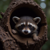 cinematic_photo_a_baby_raccoon_peering_out_of_a_hollow_tree_trunk__with_its_tiny_paws_gripping...png