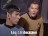 Trek Spock Logical Decision, Logically Arrived At.gif