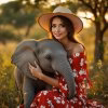 Hugging a Baby Elephant by Lencarol.jpg