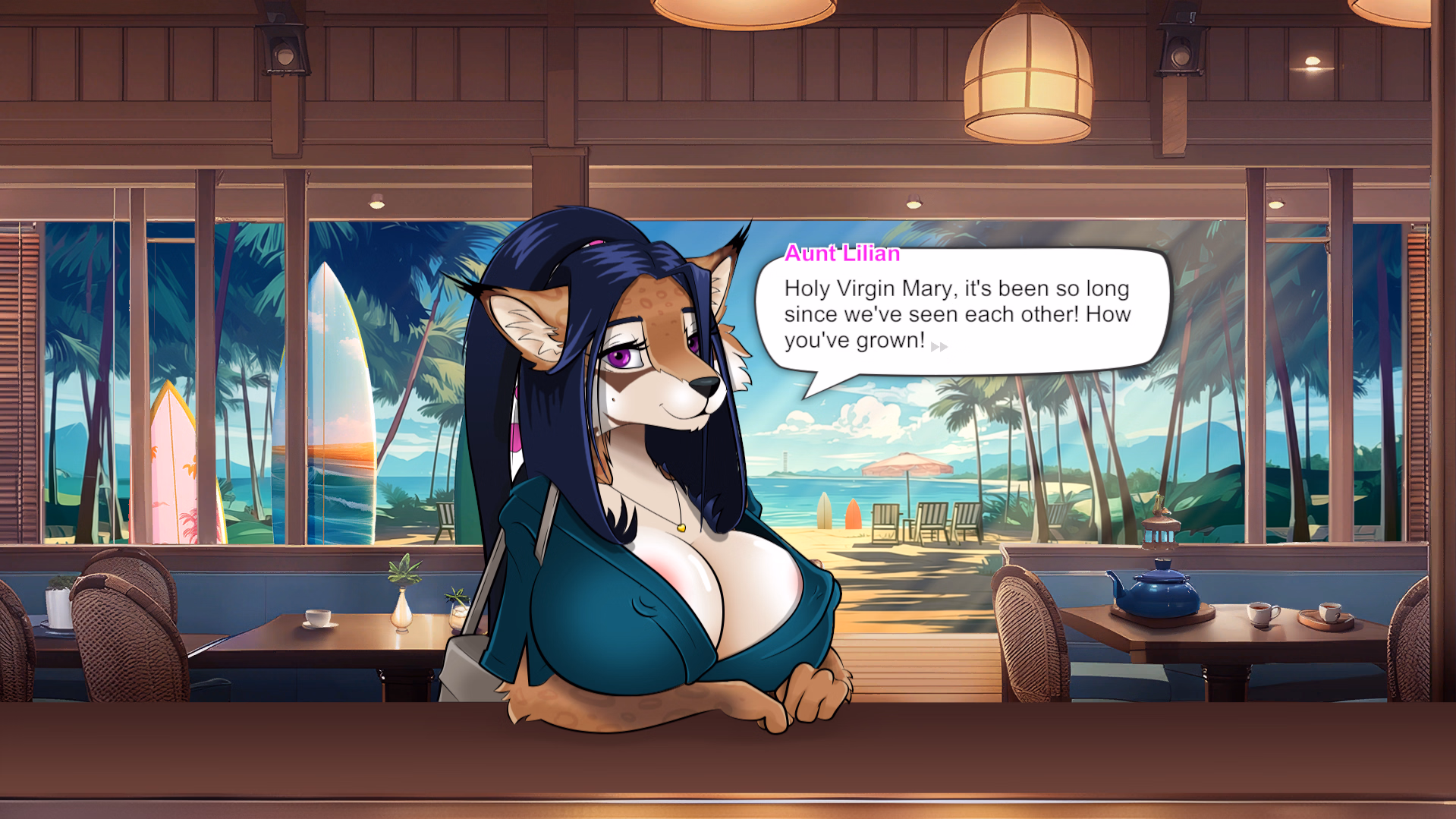 VN Unity Abandoned Furry Cafe [alpha 0.3.13] [Mel Hornypaw] screenshot