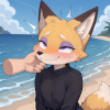 1117459-954788933-solo, anthro, upper body only, chin rubbing, disembodied hand, human on anth...png