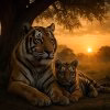Tiger and Cub by Lencarol.jpg