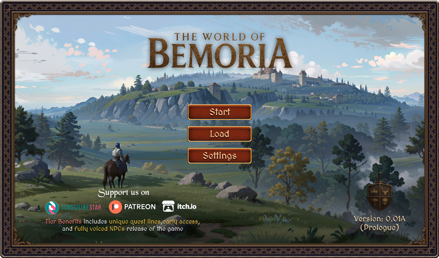HTML The World of Bemoria [Initial Build v0.10a] [Bemorian Studios] screenshot