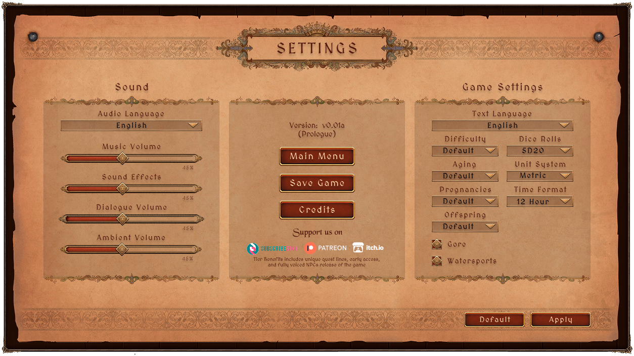 HTML The World of Bemoria [Initial Build v0.10a] [Bemorian Studios] screenshot