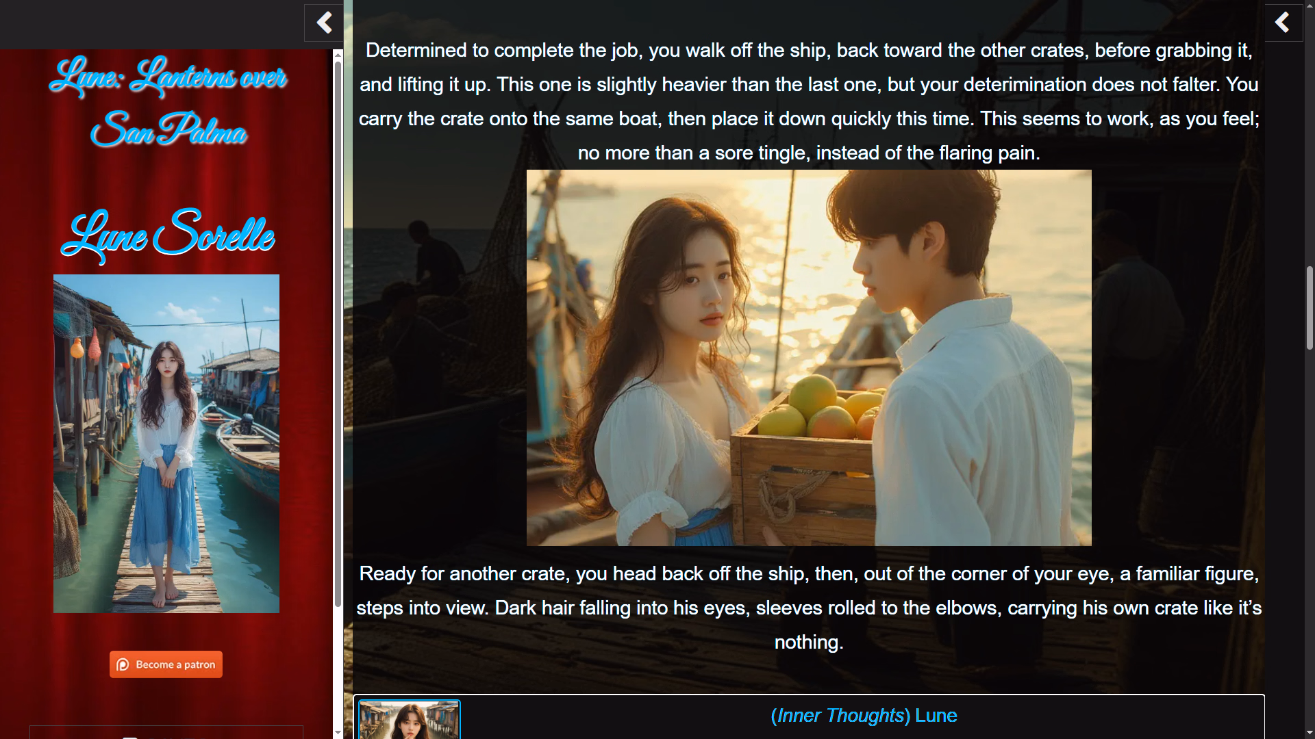 VN HTML Lune: Lanterns over San Palma [v0.0.2] [Violet Kitten] screenshot