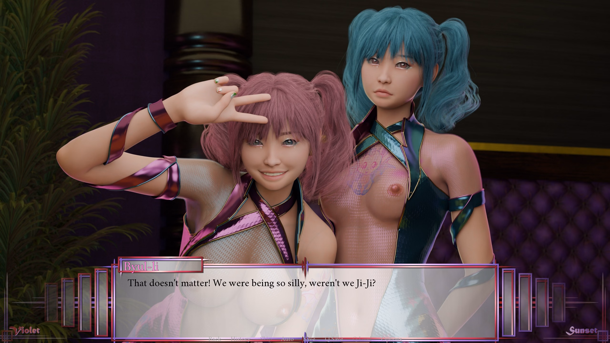 VN Ren'Py Violet Sunset [Lythe! Blade of Malpractice] [AnnaSeries] screenshot