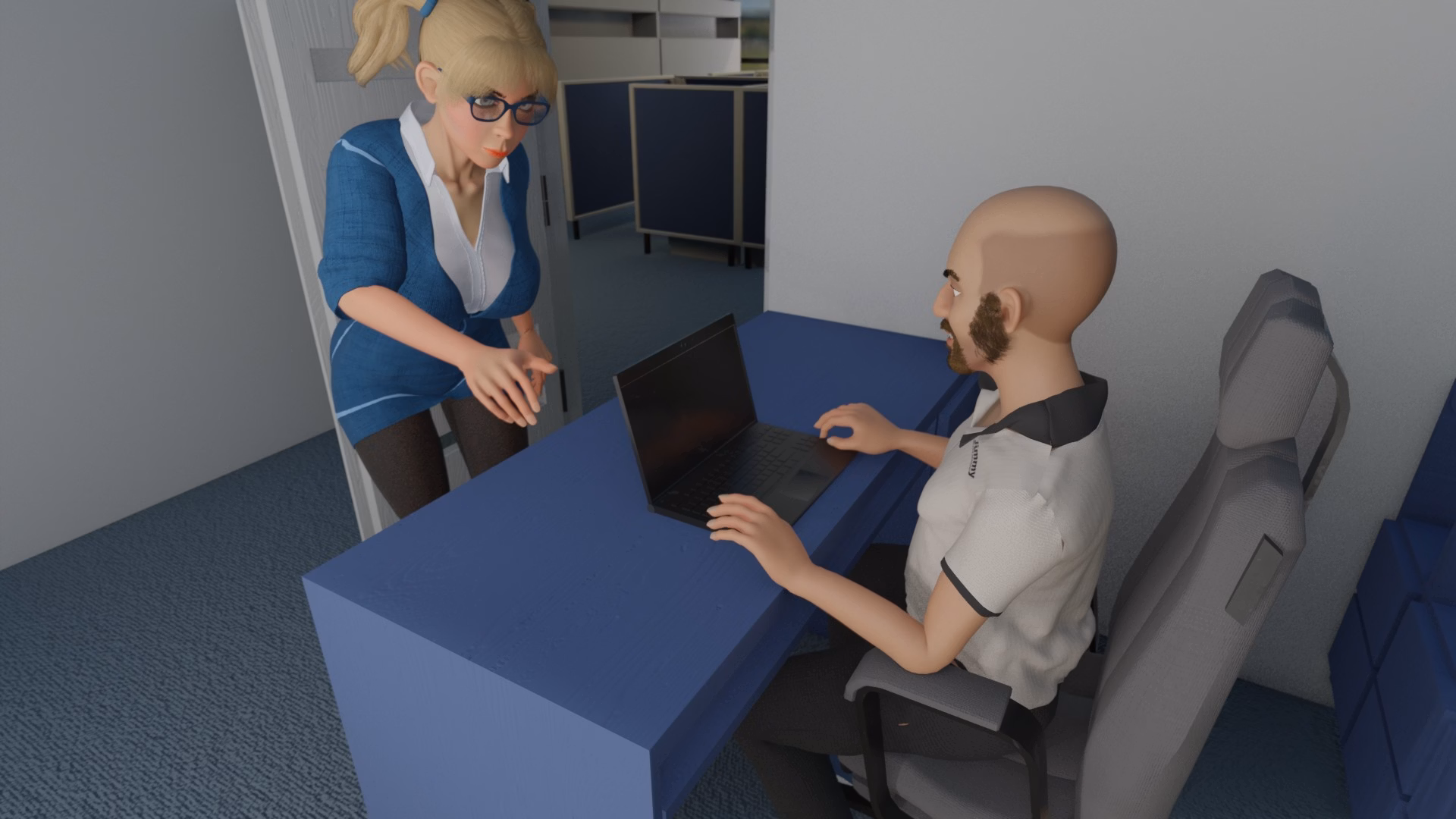 VN Ren'Py Abandoned Julia and the Office [demo] [Jimmy TheDev] screenshot