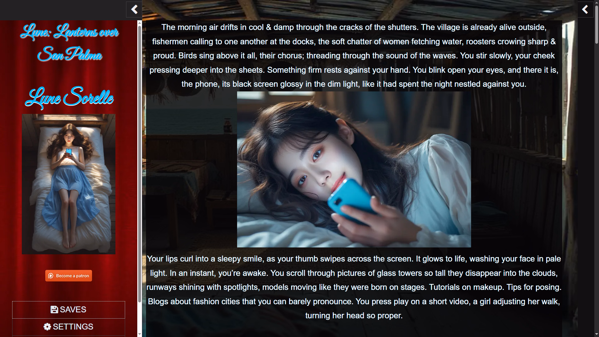 VN HTML Lune: Lanterns over San Palma [v0.0.2] [Violet Kitten] screenshot