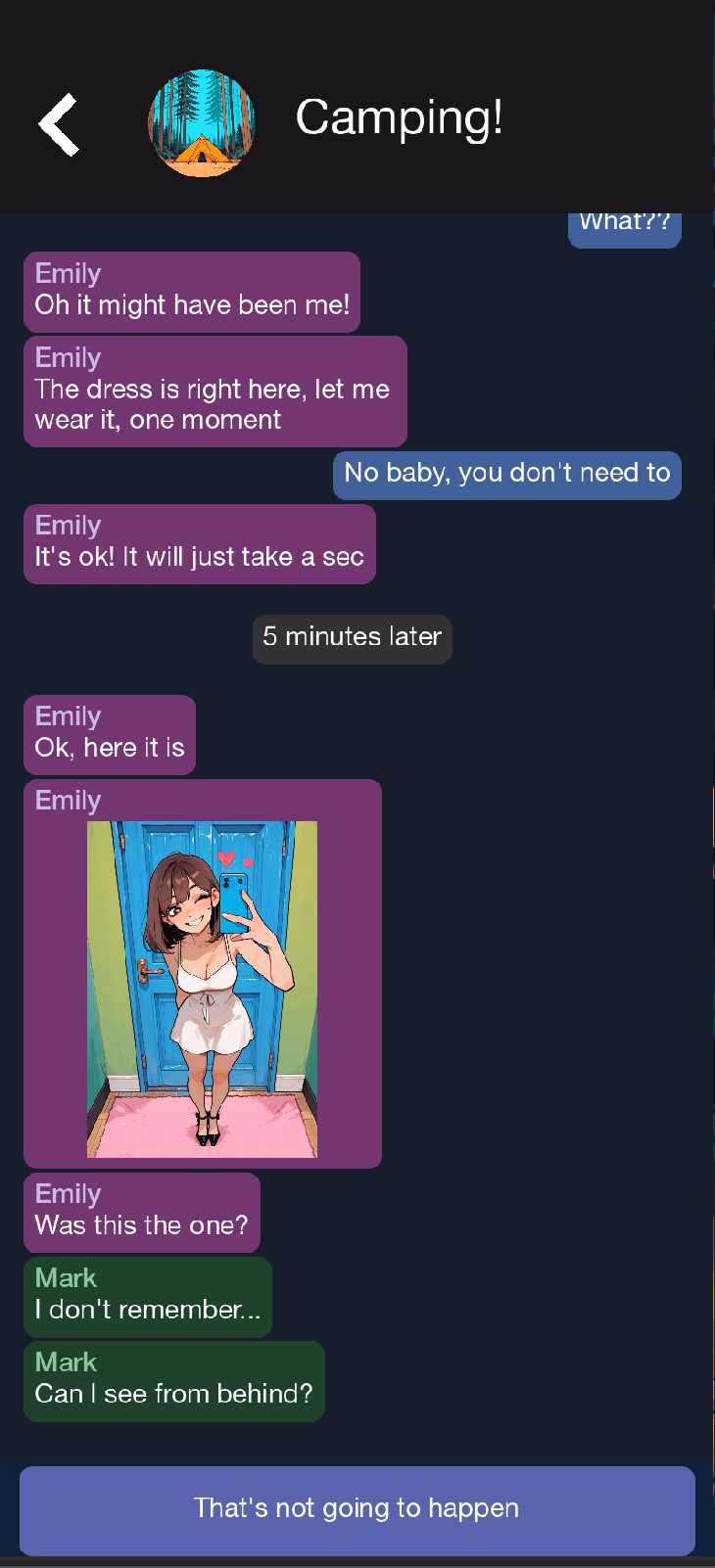 VN Godot My NTR Girlfriend Goes Camping! [v0.8.1] [phonegames] screenshot