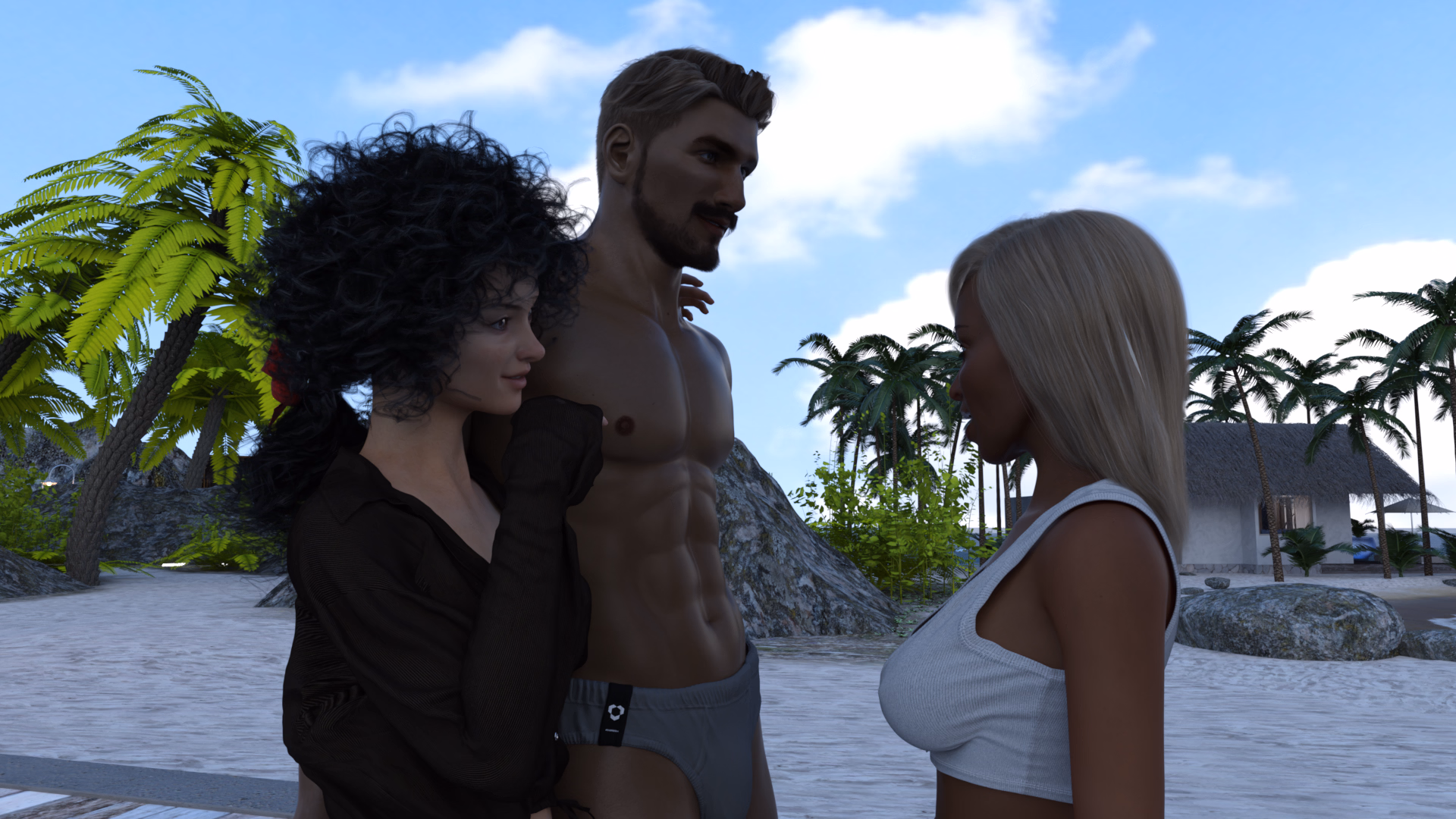 VN Ren'Py Red Flags: Infidelity Island [v0.3] [Lostworks] screenshot