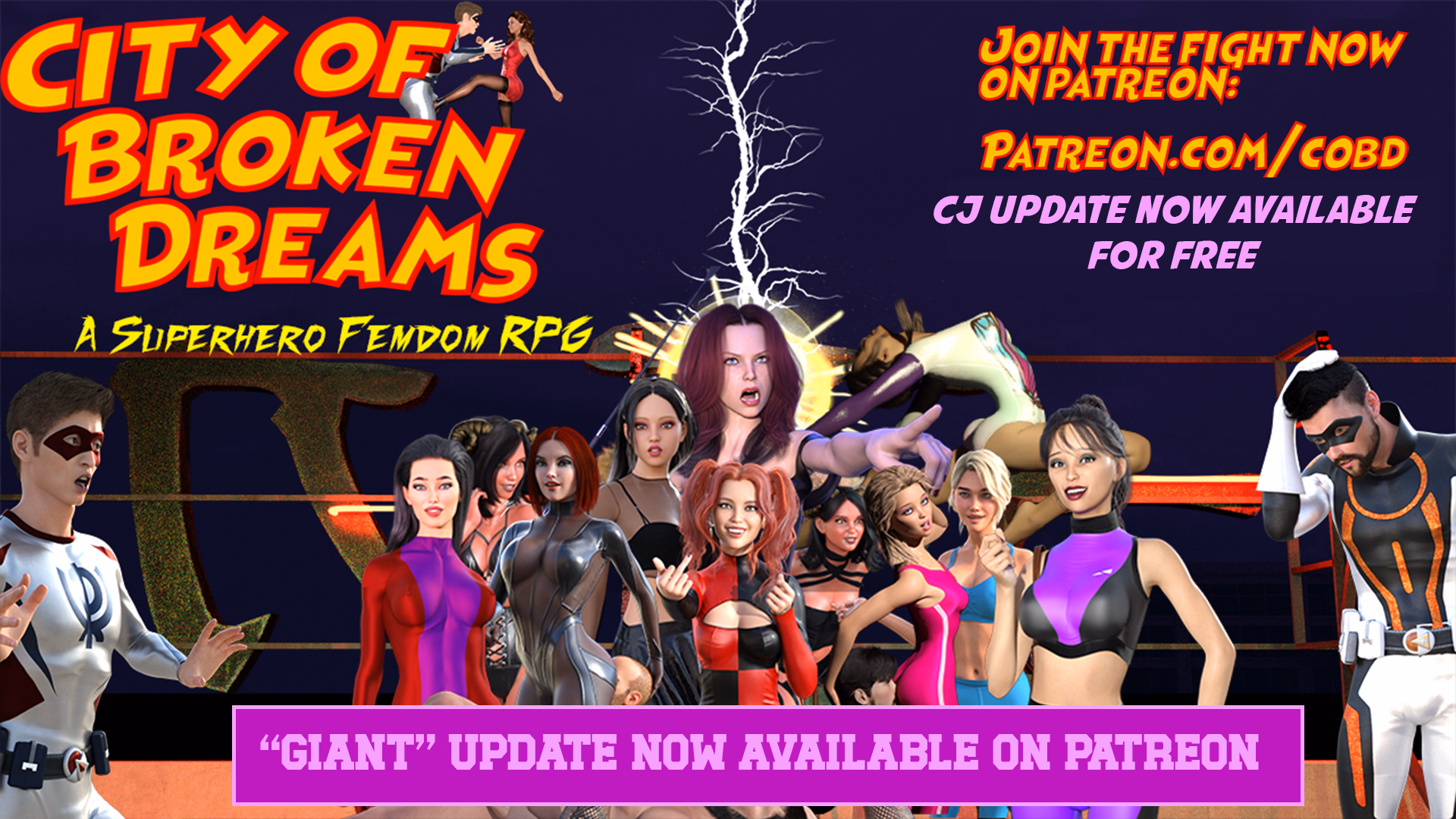 RPGM City of Broken Dreams: A Femdom Superhero Game [v0.192] [BrokenDreams]